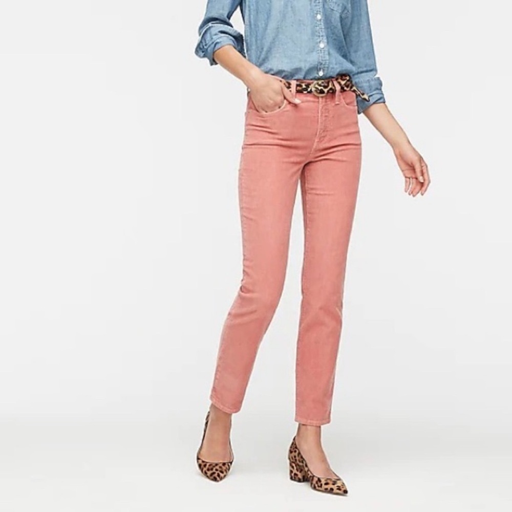 J. Crew Women's Pink Cropped Straight-Leg Pants
